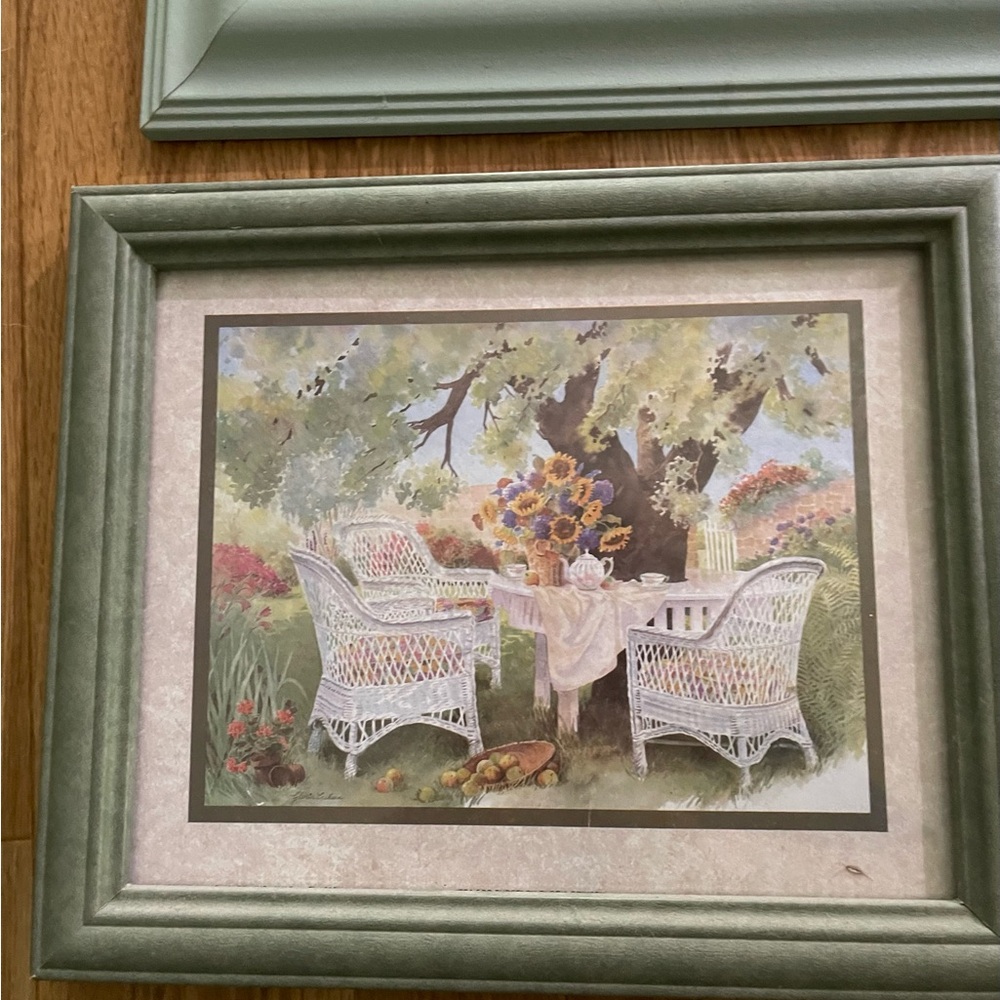 Framed Garden Scene Art Print